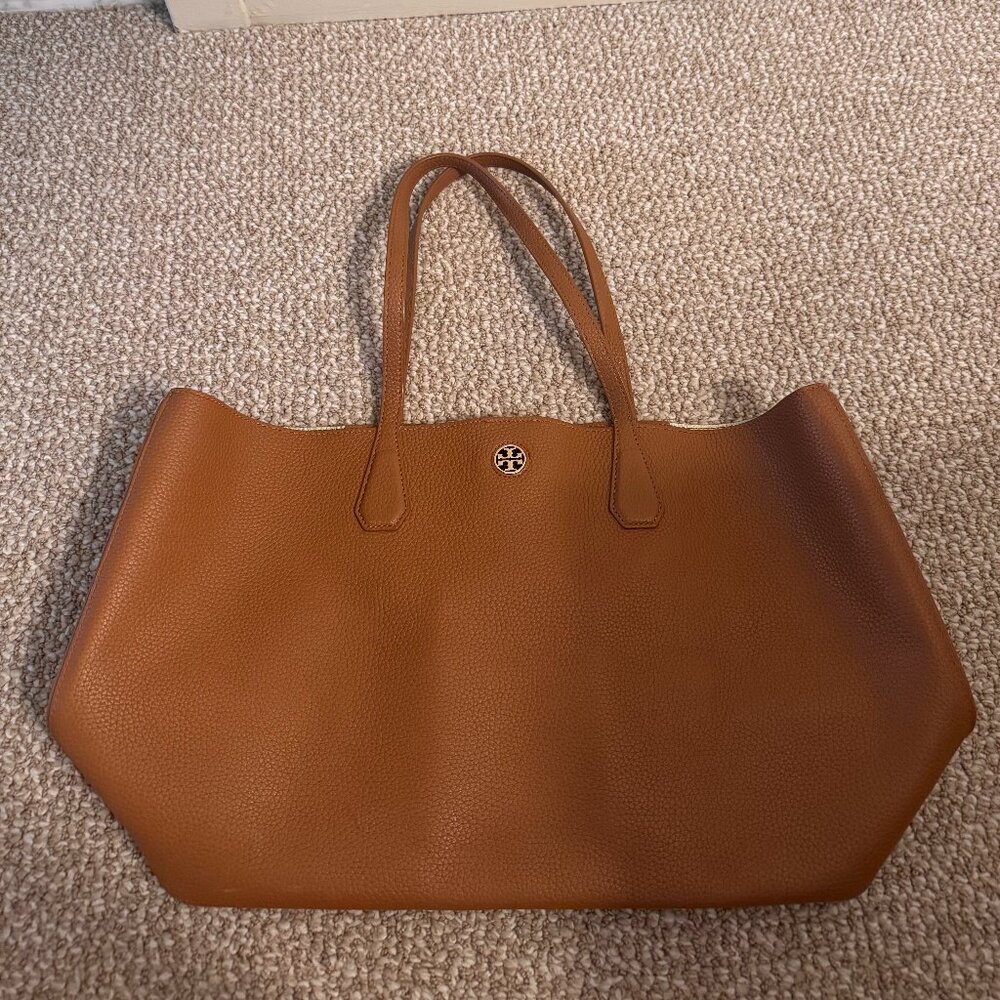 Tory Burch Classic Leather Brown Tote